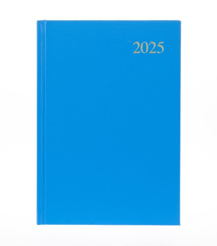 5 Star 2025 A5 Day To Page Diary Blue