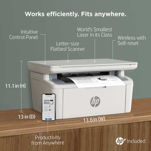 HP LaserJet M140we Laser Printer A4 600x600 dpi 20 ppm Wi-Fi 7MD72E#B19 Mono Laser Printer HP7MD72EB19