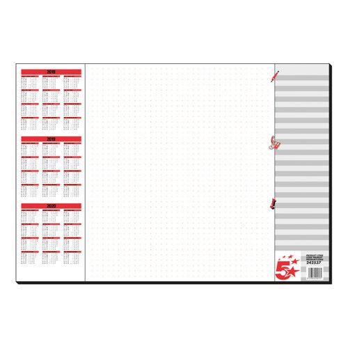 5 Star Office Paper Desk Pad 30 Sheets 590x410mm 80gsm White Printed FS242537