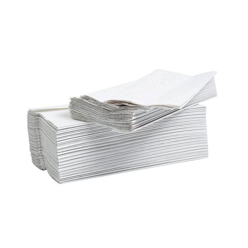 2Work Flushable C-Fold Hand Towel Embossed 2-Ply White 96 Sheets Pack of 24 HT2WAVW
