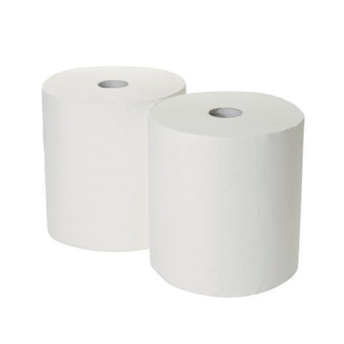 2Work 170mx250mm 3-Ply White Industrial Roll Pack 2 GEM503B
