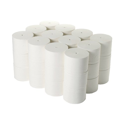 2Work Micro Twin Coreless Toilet Rolls 2-Ply 800 Sheets (Pack of 36) 2W00697