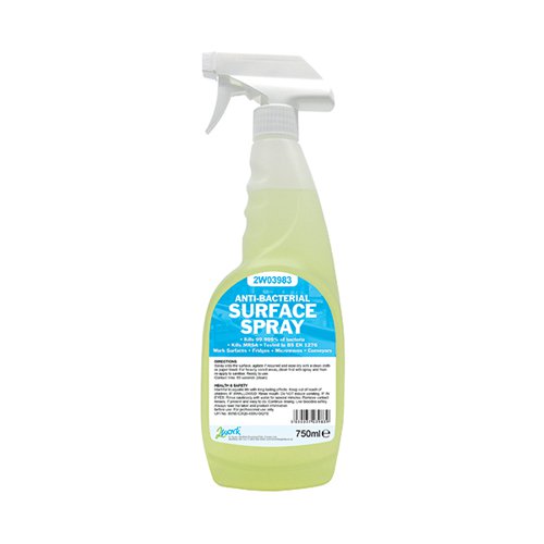 2Work Antibacterial Sanitising Surface Spray 750ml Ready-to-Use 2W03983 2W03983 Buy online at Office 5Star or contact us Tel 01594 810081 for assistance