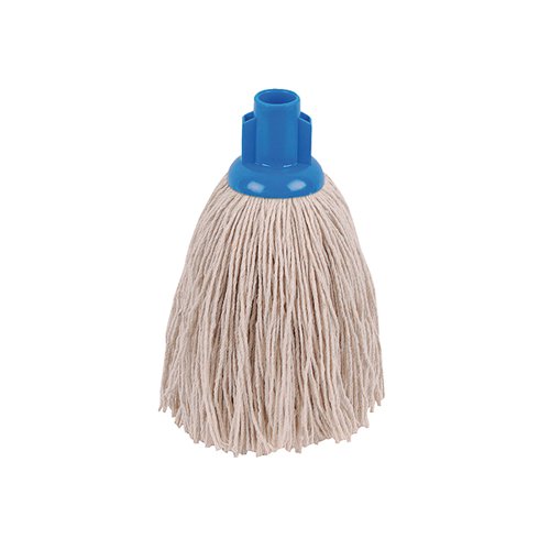 Twine Yarn Socket Mop Head for Rough Surfaces Blue 340gsm/12oz 2W04287 [Pack 10]