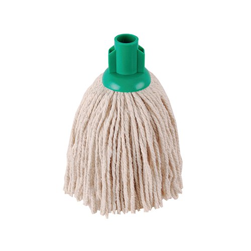 2Work PY Smooth Socket Mop 12oz Green (Pack of 10) 101869G Brooms, Mops & Buckets 2W04298