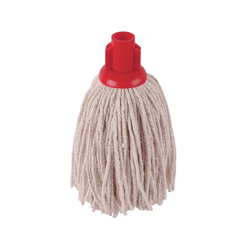 Whether cleaning your floors in the home, office, or public environment this 12oz rough twine yarn mop will do the job with ease. PY yarn is suitable for a smooth floor surfaces such as wooden laminate or lino. The mop head can be used both dry to soak up any liquid spillages or wet for cleaning up dirt to leave your floor surfaces clean. Colour-coded red for washrooms, bathrooms and sanitary fittings to help prevent cross-contamination.