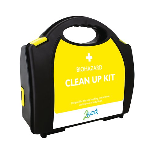 This 2Work Bio-Hazard Body Fluid Kit contains everything needed to deal with unfortunate situations. Within this sturdy case there are 5 individually boxed incident packs. Each pack holds a variety of different cleaning items and equipment, for accident preparation. Perfect for any environment where incidents involving bodily fluids occur, each incident pack contains: 10g of absorbent granules, 1x polythene apron, 1x bio-hazard bag, 1x pair of gloves, 1x scoop scraper, 8ml disinfectant spray, 10x tissues, 1x cleansing wipe, 2x dry wipes.