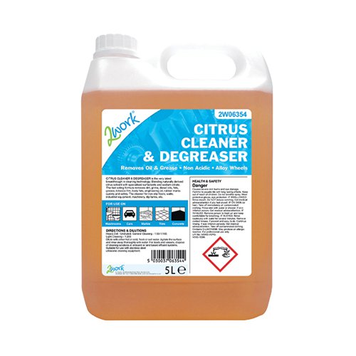 2Work Citrus Cleaner and Degreaser 5 Litre 2W06354 2W06354 Buy online at Office 5Star or contact us Tel 01594 810081 for assistance