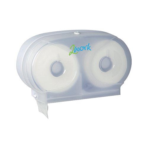 2Work Micro Twin Toilet Roll Dispenser White 2W06438 2W06438 Buy online at Office 5Star or contact us Tel 01594 810081 for assistance