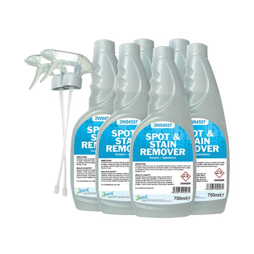 2Work Carpet Spot and Stain Remover Trigger Spray 750ml (Pack of 6) 2W07252