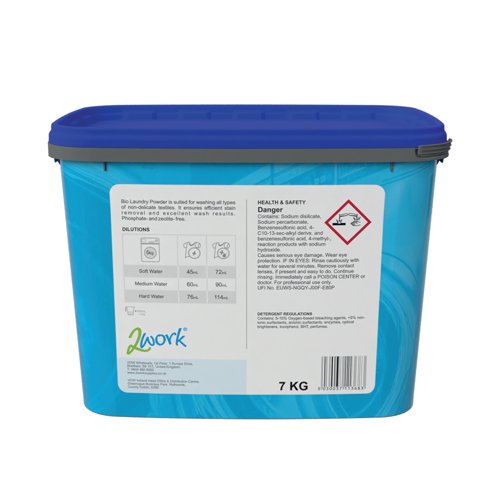 2Work Biological Washing Powder 7kg 2W11368 - 2W11368