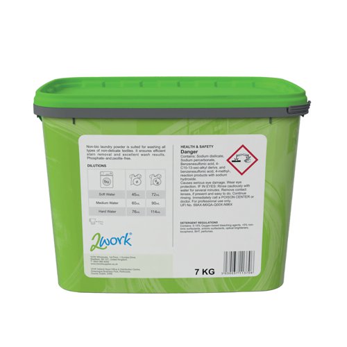 2Work Washing Powder Non Bio 7kg 2W11370 | 2W11370 | VOW
