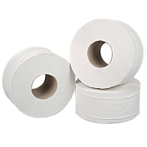 2Work Mini Jumbo Toilet Roll 2-Ply White 92mmx200m Core 76mm (Pack of 12) 2W70323 - VOW - 2W70323 - McArdle Computer and Office Supplies