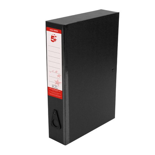 5 Star Office Classic Box File Black (Pack of 10)