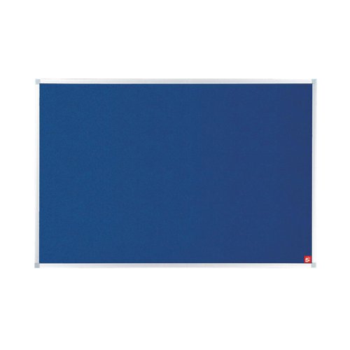 5 Star Office Felt Noticeboard with Fixings and Aluminium Trim 1200x900mm Blue