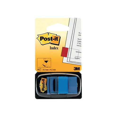 Post-it Index Tabs 25mm Blue Pack 600 680-2
