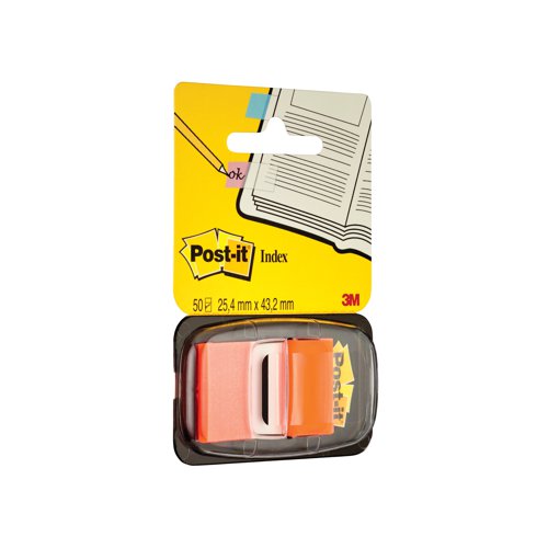 Post-it Index Tabs 25mm Orange (Pack of 600) 680-4 - 3M - 3M06264 - McArdle Computer and Office Supplies
