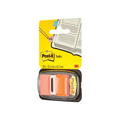 Post-it Index Tabs 25mm Orange (Pack of 600) 680-4 | 3M06264 | 3M