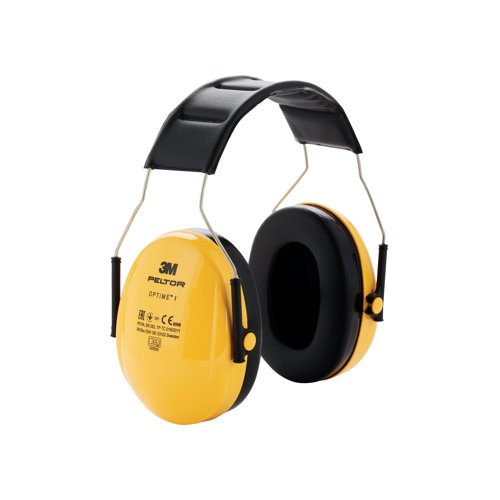 3M Peltor Optime Comfort Headband Ear Defenders Yellow/Black H510A 3M10295