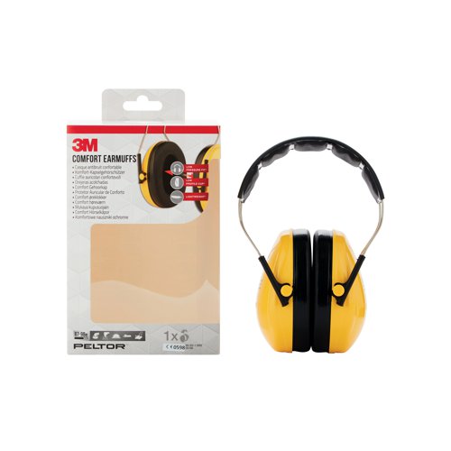 3M Peltor Optime Comfort Headband Ear Defenders Yellow/Black H510A 3M