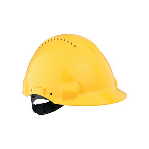 3M Ventilated Safety Helmet with Uvicator Sensor Disc Yellow G3000CUV