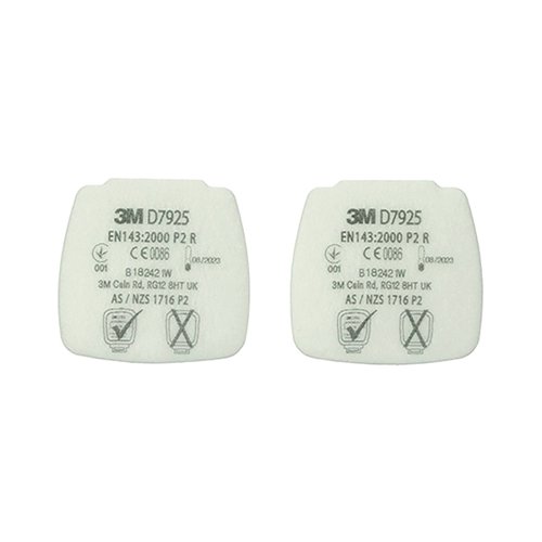 3M27807 3M D7925 Secure Click P2 R Particulate Filter (Pack of 40)