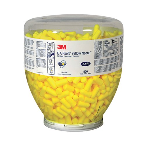 3M E-A-R Soft Yellow Neons Refill Bottle (Pack of 500) PD-01-002