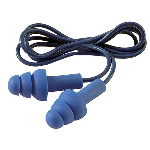 The unique one size 3M E-A-R Tracer Ear Plug fits most ear canals comfortably and provides high levels of attenuation. Tracers offer the same features as UltraFit Earplugs whilst in addition being Metal Detectableable. They also incorporate an easy to see blue vinyl Cord, the only colour classified as non-food colour. This makes them ideal for the food manufacturing industry, Comes with storage case. SNR 32dB, H33dB, M28dB, L25dB.