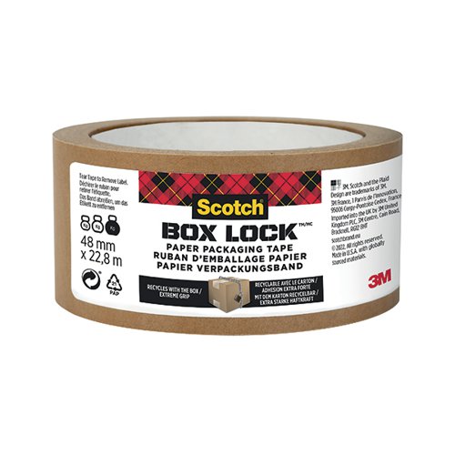 Scotch Box Lock Paper Packaging Tape 48x22.8m 850-23-EF-8GC