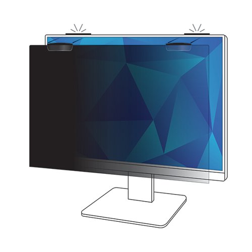 3M Privacy Filter for 23.8 Inch Full Screen Monitor with COMPLYMagnetic Attach 16:9 PF238W9EM
