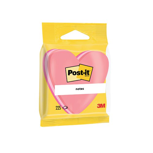 3M49869 Post-it Notes 70 x 70mm Heart Pink (Pack of 12) 2007H