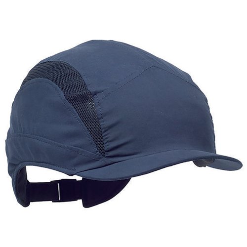 3M Hc24 First Base 3 Cap with Micro Peak for increased upwards vision and lower profile. Timeless look and appeal. Lightweight micro-fibre fabric reduces humidity and permits air circulation. The cap has side mesh ventilation that enhances breathability. Conforms to EN812.