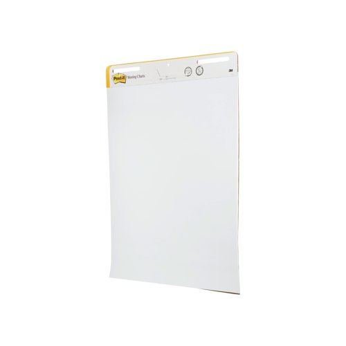 3M71732 | Designed to fit most easels, this Post-it Meeting Chart contains 30 sheets of premium, bright white paper, which is designed for minimum ink bleed through. The adhesive sheets stick firmly to most surfaces and remove cleanly. Ideal for meetings, training, brainstorming and more, the meeting chart measures 775 x 635mm. This pack contains 2 meeting charts.