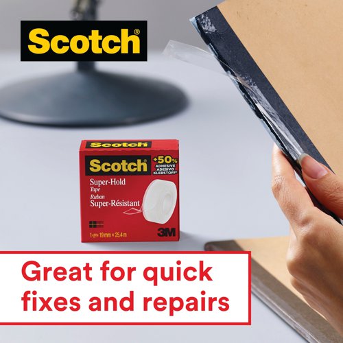 Scotch Super Hold Secure Tape 19mmx25.4m 700K-EU - 3M - 3M72370 - McArdle Computer and Office Supplies