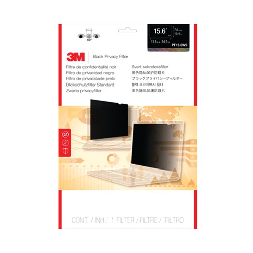 3M Privacy Filter for 15.6 Inch Widescreen 16/9 PF15.6W9