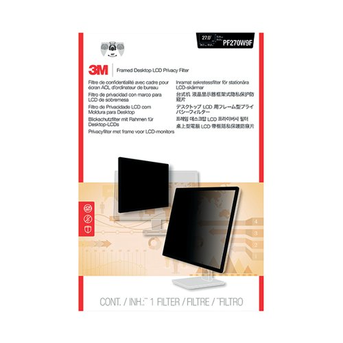 3M Privacy Filter for Widescreen Desktop LCD Monitor 27.0in PF270W9B