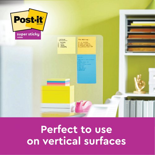 Post-it Notes Super Sticky 101x152mm Lined Ultra (Pack of 3) 660-3SSUC