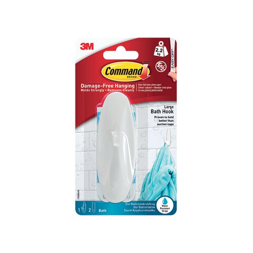 Command Designer Hook and Strips Large White 1HK+2S 17083