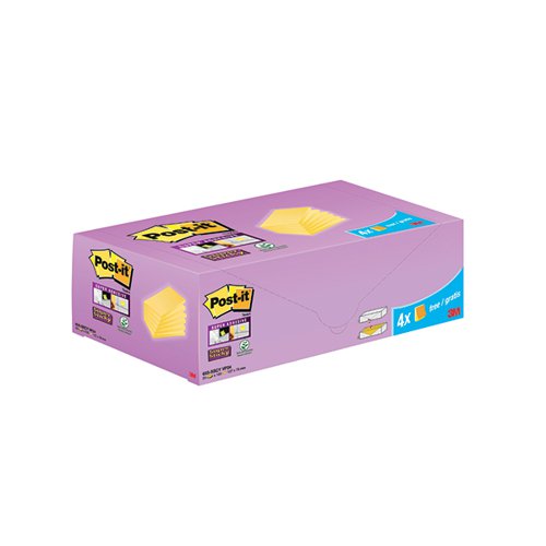 Post-it Super Sticky Notes Canary Yellow Cabinet 127x76mm (Pack of 24) Repositional Notes 3M85627