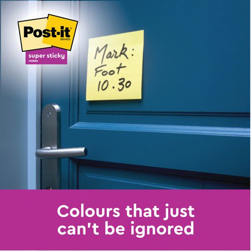 Post-it Super Sticky Notes Canary Yellow Cabinet 127x76mm (Pack of 24) - 3M85627