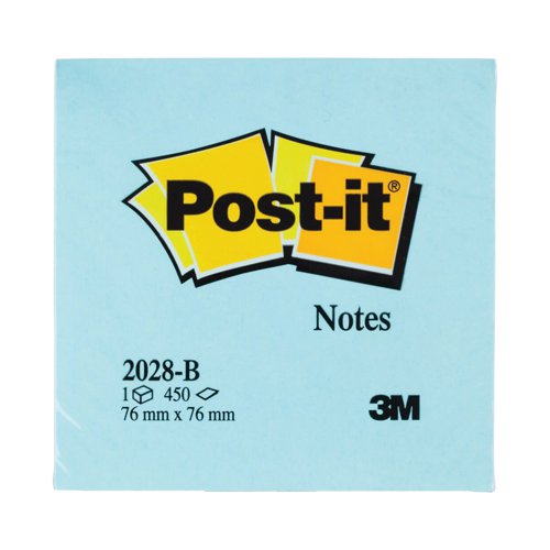 Post-it Notes Colour Cube 76 x 76mm Pastel Blue 2028B 3M87279