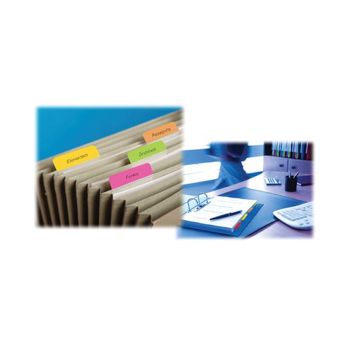Post-it Strong Index Full Colour Red/Yellow/Blue (Pack of 66) 686-RYB - 3M97592