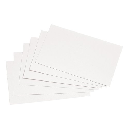 5 Star Office Record Cards Blank 5x3in 127x76mm White (Pack of 100)