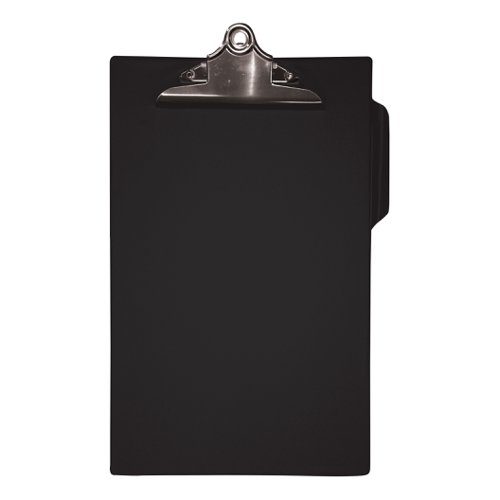 5 Star Office Clipboard PVC Finish Heavy Duty Foolscap Black