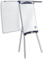 The Shark Flipchart Easel from Nobo has been designed with extending arms on either side to hold extra pages, while the easel doubles as a magnetic drywipe board. The lightweight and durable design means that it can be folded away neatly and securely for storage and transportation. The integrated full width display allows extra room, whilst the handy metal pen tray means that accessories are kept safe and to hand. Featuring 3 telescopic and individually height adjustable legs, the easel can be set from 1100mm to 1870mm for increased stability. The hard-wearing lacquered steel surface is both scratch and chip-resistant for clear and concise communication. Complete with flipchart pad hooks for use with Nobo flipchart easel pads (sold separately).