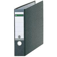 This Leitz lever arch file features a unique, patented mechanism that opens 180 degrees for ease of use. The A3 file has a landscape orientation and a 77mm spine. The lever arch file features durable board covers, a thumb hole for easy retrieval from a shelf, metal shoes for durability and a spine label holder for quick identificaton of contents. This pack contains 2 black files.
