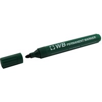 Q-Connect Permanent Marker Pen Bullet Tip Green (Pack of 10) KF01773 - KF01773