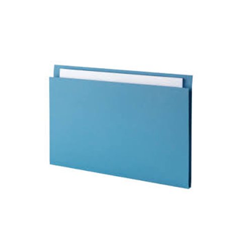 Exacompta Guildhall Square Cut Folder 315gsm Foolscap Blue (Pack of 100) FS315-BLUZ - Exacompta - GH14093 - McArdle Computer and Office Supplies