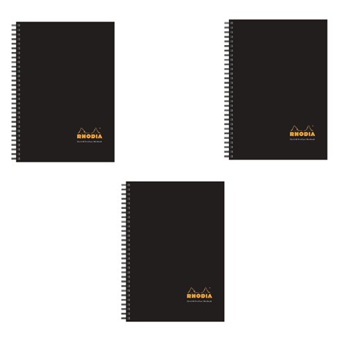 Rhodia Black A5 Wirebound Business Book (Pack of 3) 119233C - GH15281