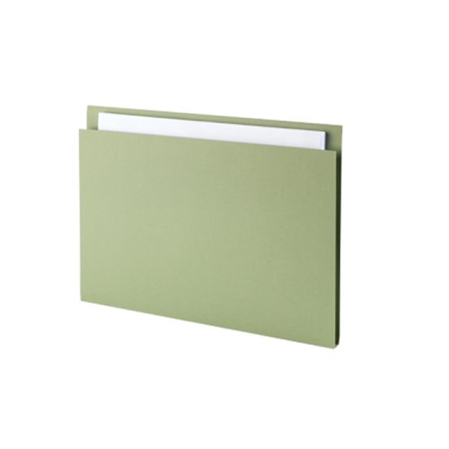 Exacompta Guildhall Square Cut Folder 315gsm Foolscap Green (Pack of 100) FS315-GRNZ | GH14095 | Exacompta